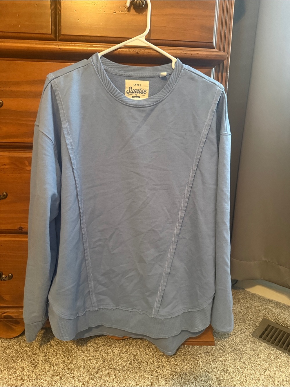 Southern Fried Cotton Light Blue Crewneck Sweatshirt